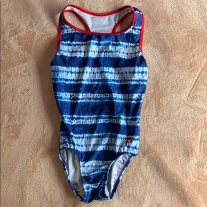 Plum practicewear racerback gymnastics leotard
